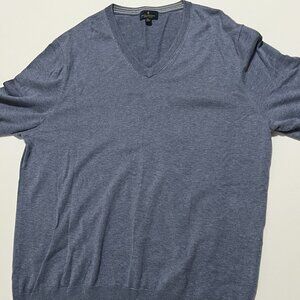 Brooks Brothers Sweater V-Neck Preppy Casual Blue Pullover Men's size XL